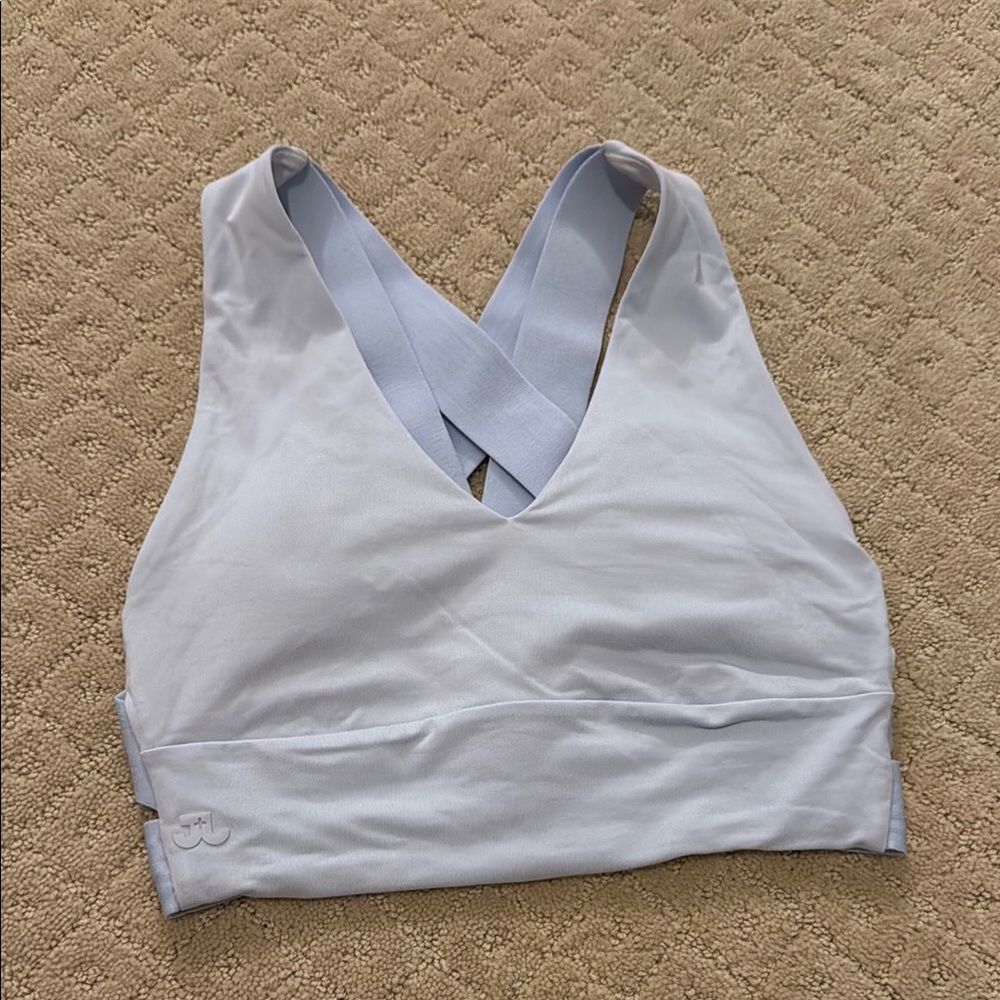 Jo and Jax Light Blue Strappy Sports Bra